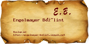 Engelmayer Bálint névjegykártya