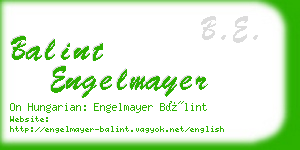 balint engelmayer business card